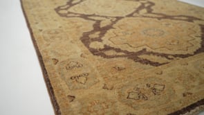 Oriental Rug Pakistani Handmade Runner Transitional Neutral 2'10"x18'3" (3x18) Brown Whites/Beige Oushak Design #30343