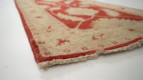 Oriental Rug Pakistani Handmade Runner Transitional 2'9"x13'8" (3x14) Whites/Beige Red Oushak Design #32459