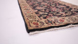 European Rug Handmade Runner Traditional 2'6"x18'0" (3x18) Black Green Floral Design #34250