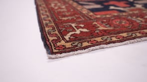 Oriental Rug Pakistani Handmade Runner Transitional Tribal 3'2"x13'10" (3x14) Blue Red Geometric Serapi Design #35122