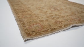 Oriental Rug Pakistani Handmade Runner Transitional Neutral 2'8"x9'4" (3x9) Whites/Beige Floral Oushak Design #35306