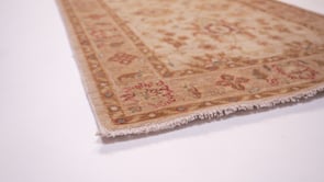 Oriental Rug Pakistani Handmade Runner Transitional 2'8"x10'0" (3x10) Whites/Beige Floral Oushak Design #35304