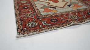 Oriental Rug Pakistani Handmade Runner Transitional Tribal 2'8"x11'10" (3x12) Red Blue Geometric Serapi Design #35357