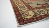 Oriental Rug Pakistani Handmade Runner Transitional Tribal 3'1"x16'0" (3x16) Whites/Beige Green Red Geometric Serapi Design #35372