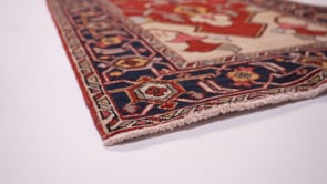 Oriental Rug Pakistani Handmade Runner Transitional Tribal 2'8"x9'8" (3x10) Red Blue Geometric Serapi Design #35364