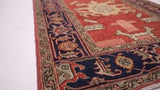 Oriental Rug Pakistani Handmade Runner Transitional Tribal 3'2"x14'0" (3x14) Red Geometric Serapi Design #35369