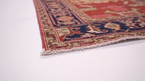Oriental Rug Pakistani Handmade Runner Transitional Tribal 3'2"x13'6" (3x14) Red Geometric Serapi Design #35377