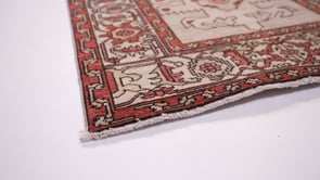 Oriental Rug Pakistani Handmade Runner Transitional Tribal 2'8"x8'8" (3x9) Red Whites/Beige Geometric Serapi Design #35384