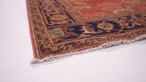 Oriental Rug Pakistani Handmade Runner Transitional Tribal 3'3"x13'8" (3x14) Red Geometric Serapi Design #35392