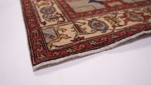 Oriental Rug Pakistani Handmade Runner Transitional Tribal 2'11"x16'2" (3x16) Gray Red Geometric Serapi Design #35389