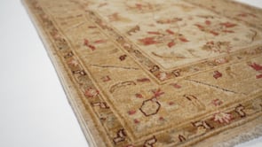 Oriental Rug Pakistani Handmade Runner Transitional 2'8"x6'8" (3x7) Whites/Beige Floral Serapi Design #35438