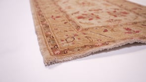 Oriental Rug Pakistani Handmade Runner Transitional 2'8"x6'8" (3x7) Whites/Beige Floral Oushak Design #35453