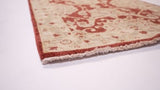 Oriental Rug Pakistani Handmade Runner Transitional 2'6"x9'10" (3x10) Whites/Beige Red Floral Oushak Design #33261
