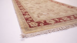 Oriental Rug Pakistani Handmade Runner Transitional 2'7"x17'7" (3x18) Whites/Beige Red Floral Oushak Design #34834