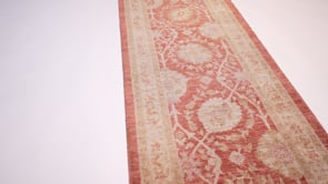 Oriental Rug Pakistani Handmade Runner Transitional 2'9"x10'5" (3x10) Red Floral Oushak Design #32700