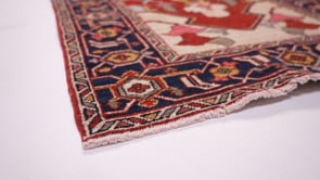 Oriental Rug Pakistani Handmade Runner Transitional Tribal 2'8"x9'5" (3x9) Blue Red Geometric Serapi Design #35360