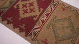 Oriental Rug Indian Handmade Runner Transitional Tribal 2'6"x10'0" (3x10) Multi-color Dhurrie Geometric Design #32680