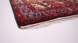 Persian Rug Nahavand Handmade Runner Tribal 3'4"x15'10" (3x16) Red Blue Geometric Design #33065