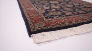 Oriental Rug Indian Handmade Runner Traditional 2'7"x30'1" (3x30) Blue Red Floral Design #33529