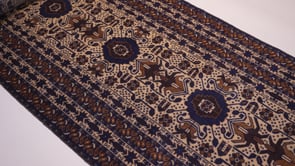 Oriental Rug Afghan Handmade Runner Tribal 2'9"x12'6" (3x13) Brown Blue Geometric Design #16019