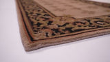 Oriental Rug Indian Handmade Runner Transitional 2'8"x9'10" (3x10) Whites/Beige Black Jaipur Geometric Design #21226
