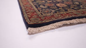 Oriental Rug Indian Handmade Runner Traditional 2'6"x15'11" (3x16) Blue Red Floral Design #30590