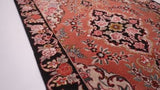 Persian Rug Tabriz Handmade Runner Traditional 2'10"x12'1" (3x12) Pink Black Naghsh Floral Design #32358