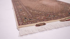 Persian Rug Tabriz Handmade Runner Traditional 2'10"x10'0" (3x10) Whites/Beige Mahi Fish Design #34740
