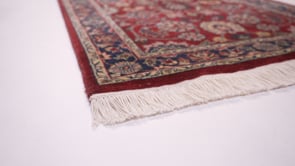 Oriental Rug Indian Handmade Runner Traditional 2'6"x29'6" (3x30) Red Blue Floral Design #33713