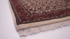 Persian Rug Bijar Handmade Runner Traditional 2'6"x9'6" (3x10) Red Whites/Beige Herati Design #34729