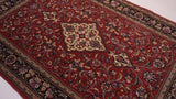Persian Rug Qum Handmade Area Traditional 3'7"x5'5" (4x5) Red Floral Design #35946