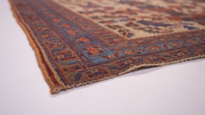 Persian Rug Afshar Handmade Area Antique Tribal 3'10"x5'5" (4x5) Whites/Beige Blue Vase Floral Design #36016