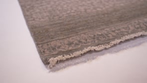 Oriental Rug Indian Handmade Area Transitional 2'0"x3'0" (2x3) Gray Floral Design #36142