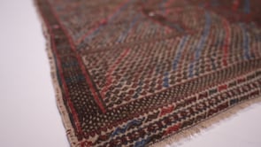 Persian Rug Baloch Handmade Area Tribal 4'1"x5'2" (4x5) Whites/Beige Multi-color Kilim Tree of Life Design #34155