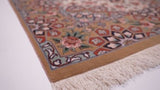 Persian Rug Isfahan Handmade Area Traditional 3'3"x4'11" (3x5) Whites/Beige Red Floral Design #34438