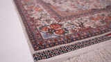 Persian Rug Isfahan Handmade Area Traditional 3'6"x5'3" (4x5) Whites/Beige Floral Design #35039