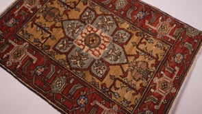 Oriental Rug Pakistani Handmade Area Transitional Tribal 2'2"x2'10" (2x3) Red Heriz Design #35722