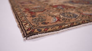 Oriental Rug Pakistani Handmade Area Transitional Tribal 4'2"x6'1" (4x6) Whites/Beige Blue Geometric Heriz Design #35723