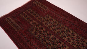 Persian Rug Baloch Handmade Area Tribal 3'0"x4'7" (3x5) Red Geometric Design #35885