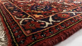 Persian Rug Bakhtiari Handmade Area Tribal 7'1"x10'5" (7x10) Red Whites/Beige Paisley/Boteh Design #18567