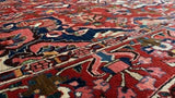Persian Rug Bakhtiari Handmade Area Antique Tribal 6'8"x10'6" (7x11) Red Floral Design #18592