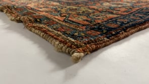 Persian Rug Bijar Handmade Area Antique Traditional 6'9"x11'2" (7x11) Blue Orange Herati Design #24669