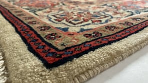 Persian Rug Sarouk Handmade Area Traditional 7'0"x10'0" (7x10) Whites/Beige Red Floral Design #28433