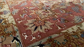 Persian Rug Tabriz Handmade Area Traditional 6'8"x9'9" (7x10) Pink Blue Naghsh Floral Design #30414