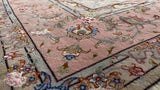 Persian Rug Tabriz Handmade Area Traditional 6'8"x9'10" (7x10) Pink Naghsh Floral Design #32592