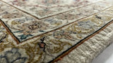 Persian Rug Isfahan Handmade Area Traditional 6'7"x9'11" (7x10) Whites/Beige Floral Design #35539