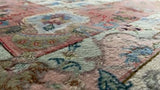 Persian Rug Tabriz Handmade Area Traditional 6'7"x9'11" (7x10) Pink Whites/Beige Naghsh Floral Design #35496