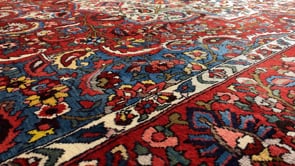 Persian Rug Bakhtiari Handmade Area Tribal Vintage 7'2"x10'5" (7x10) Red Floral Design #17645