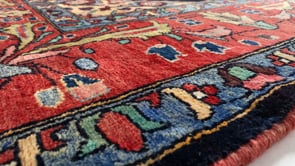 Persian Rug Bakhtiari Handmade Area Tribal 6'10"x10'8" (7x11) Red Blue Floral Design #17656