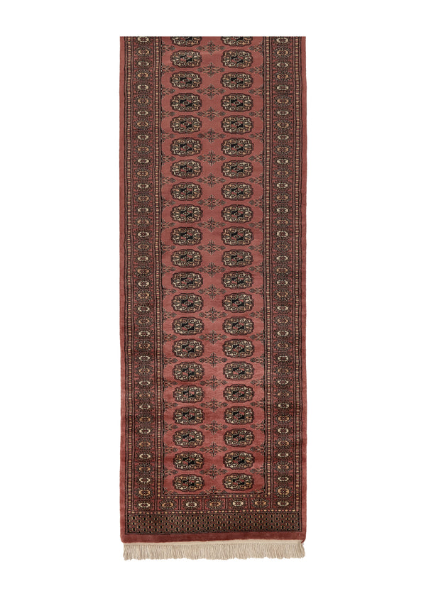 16761 Oriental Rug Pakistani Handmade Runner Tribal 2'8'' x 12'1'' -3x12- Pink Bokhara Elephant Foot Design